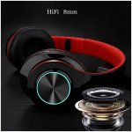 Wholesale LED Bluetooth Wireless Foldable Headphone Headset with Built in Mic for Adults Children Work Home School for Universal Cell Phones, Laptop, Tablet, and More (Black)